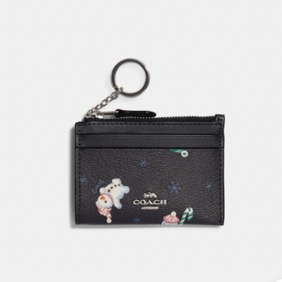 Coach Handbags - NWT Coach Mini Skinny ID Case with Snowman Print